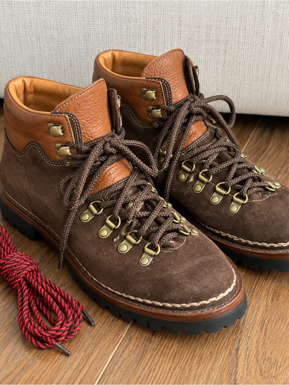 Polo Ralph Lauren Alpine Leather Hiking Boots Brown Size 7